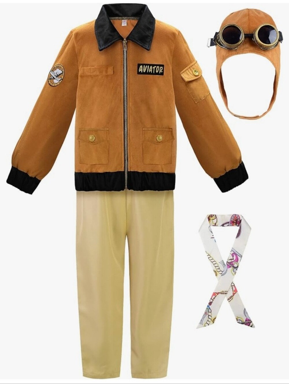 ReliBeauty Earhart Historical Costume Kids Aviator Costume NWOT Size: 150 ~ 10
